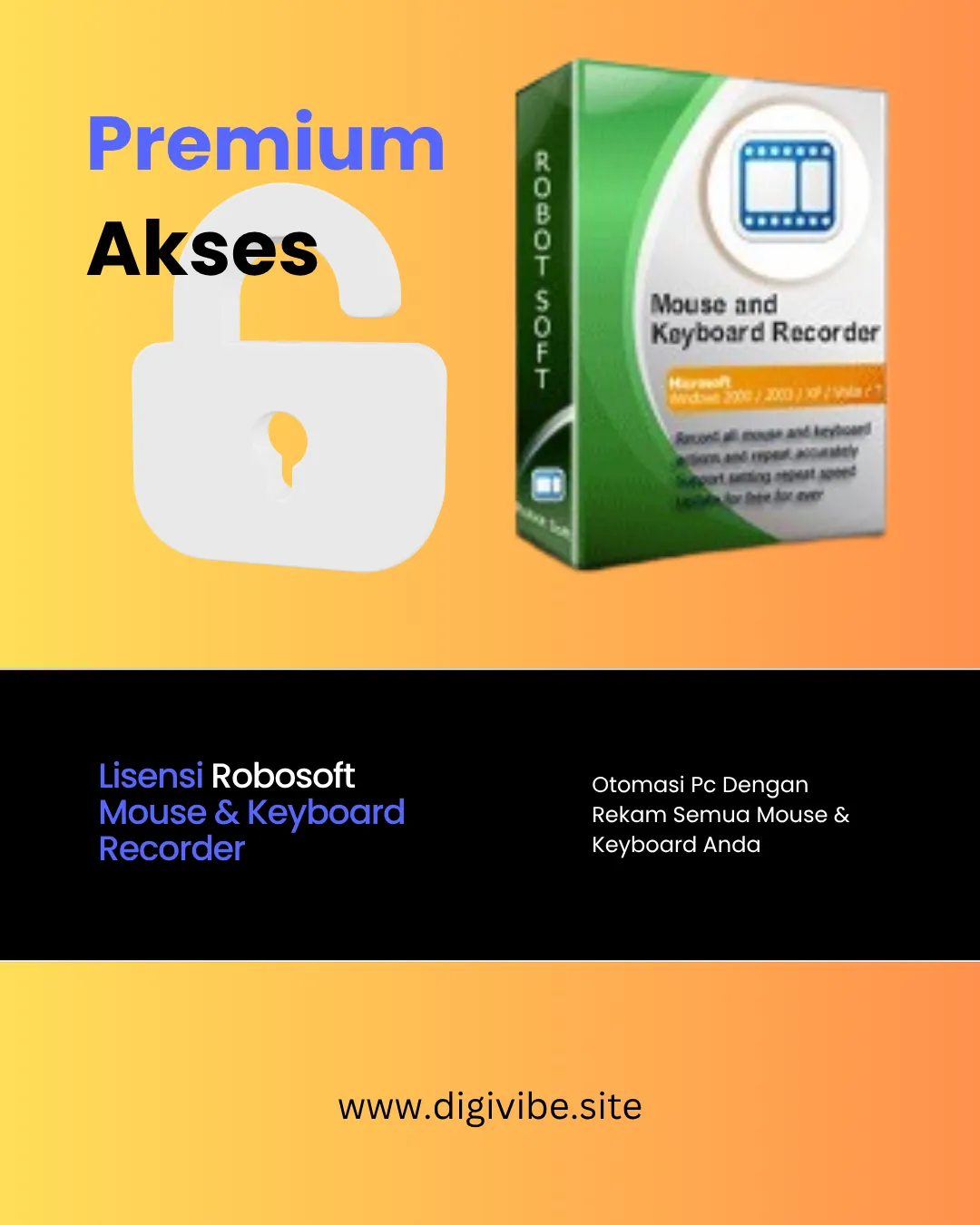 Tampilan antarmuka software Robosoft untuk otomatisasi tugas