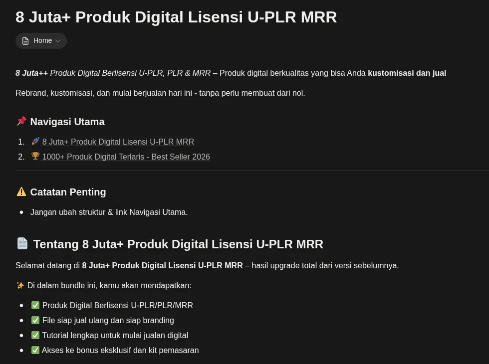 Koleksi 8 Juta+ Produk Digital PLR & MRR